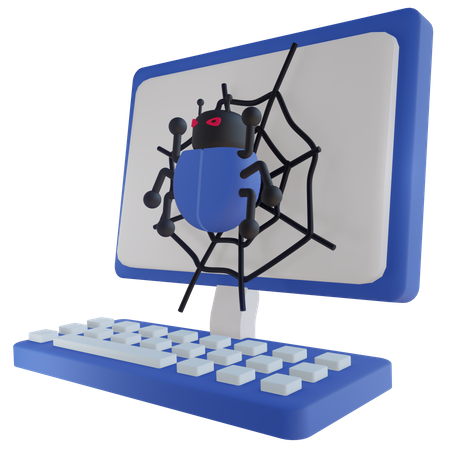 Free Aranha de computador  3D Icon