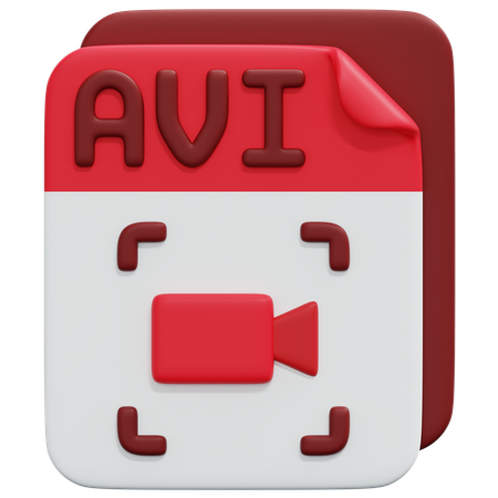 Free Archivo avi  3D Icon