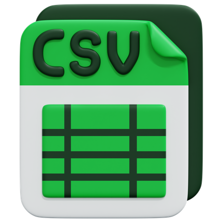 Free Archivo CSV  3D Icon