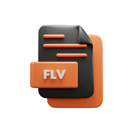Free Archivo flv  3D Icon