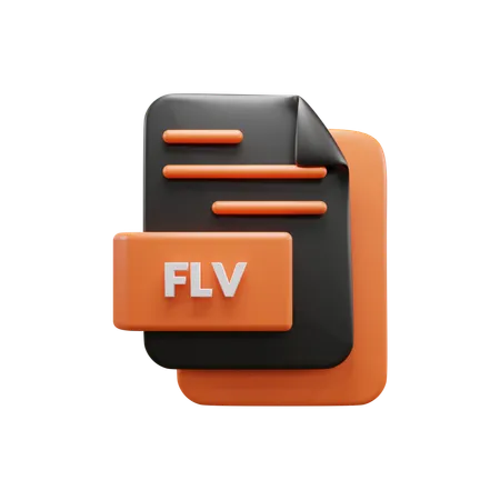Free Archivo flv  3D Icon