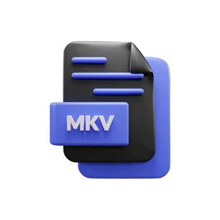 Free Archivo mkv  3D Icon