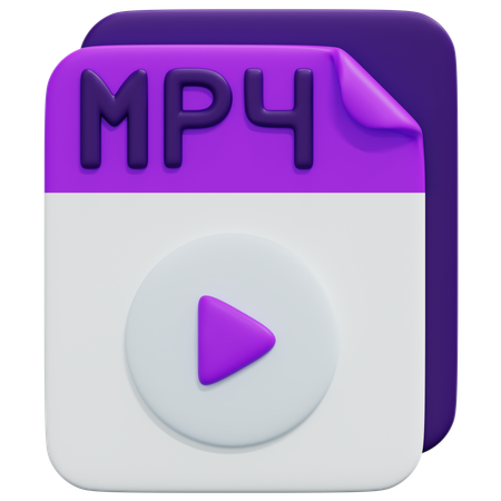 Free Archivo mp4  3D Icon