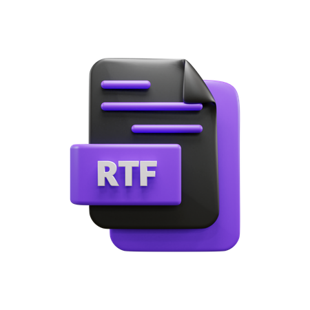 Free Archivo rtf  3D Icon
