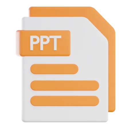 Free Archivos ppt  3D Icon