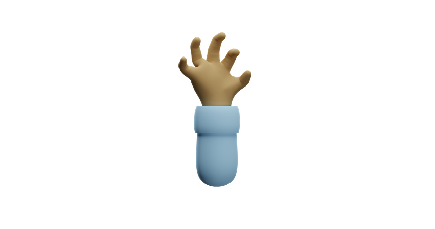 Free Argh hand gesture  3D Illustration