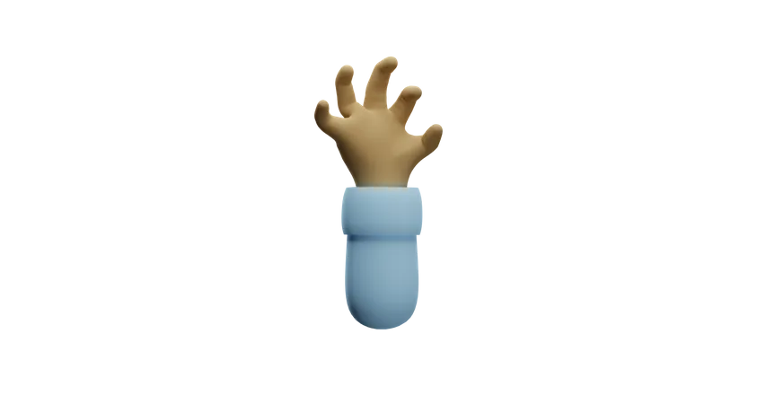 Free Argh hand gesture  3D Illustration