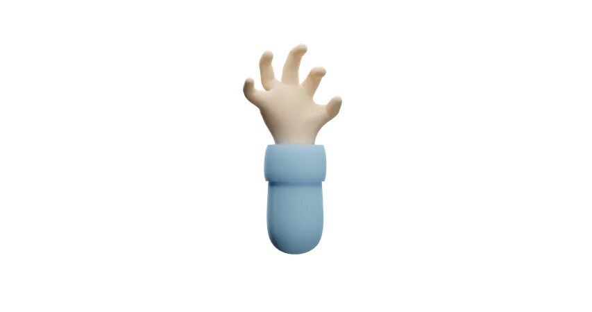 Free Argh hand gesture  3D Illustration