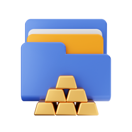 Free Arquivo de barra de ouro  3D Icon