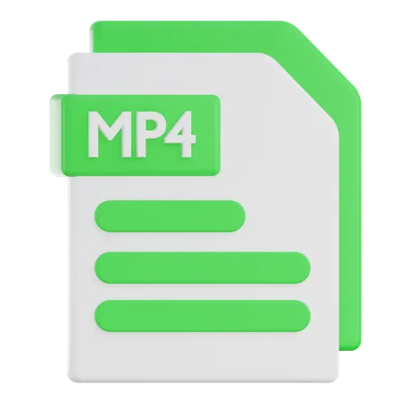 Free Arquivos mp4  3D Icon