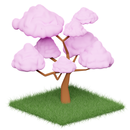 Free Árvore de flor de cerejeira  3D Illustration
