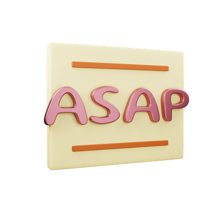 Free ASAP  3D Icon