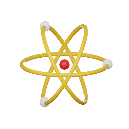 Free Atom  3D Icon