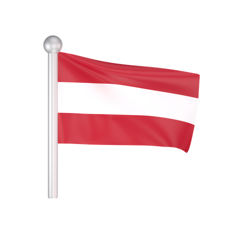 Free Austria Flag  3D Icon