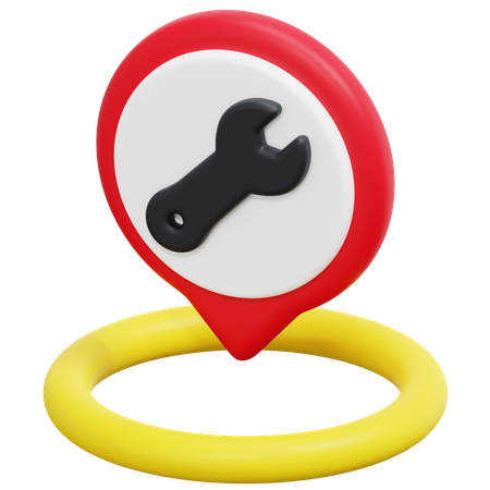 Free Standort der Autoreparatur  3D Icon