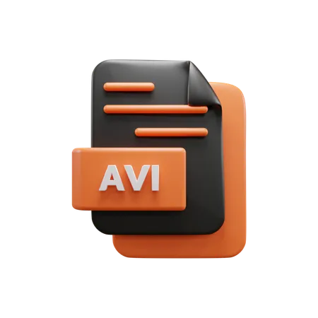 Free Avi File  3D Icon