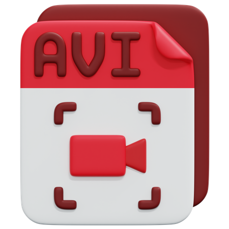 Free Avi File  3D Icon