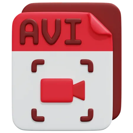 Free Avi File  3D Icon
