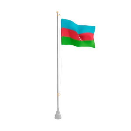 Free Azerbaiyán  3D Flag