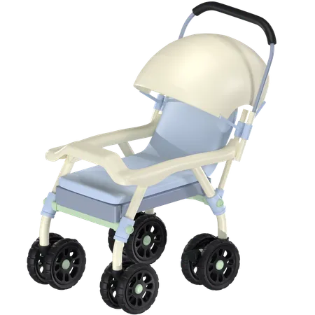 Free Baby Cart  3D Icon