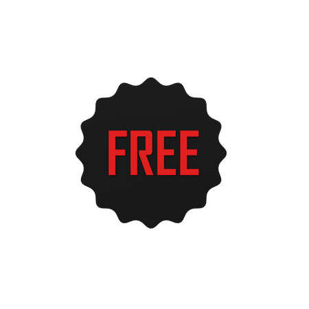 Free Free Badge  3D Icon