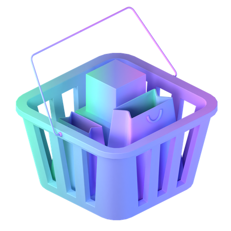 Free Bags Bucket  3D Icon