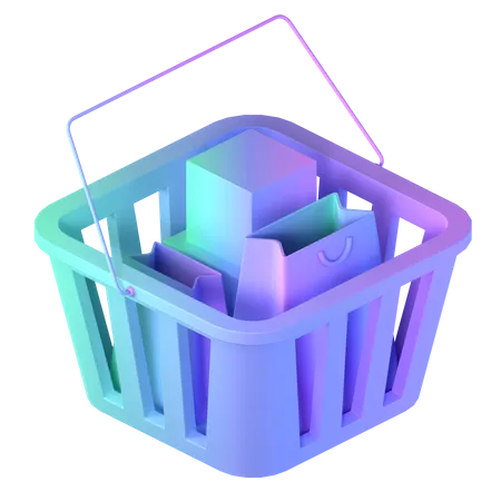 Free Bags Bucket  3D Icon