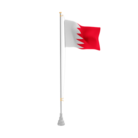 Free Bahrain  3D Flag