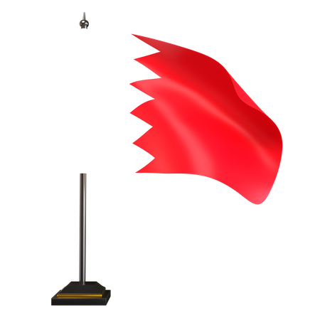 Free Bahrain Flag  3D Illustration