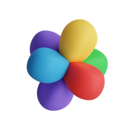 Free Balão cluster  3D Icon