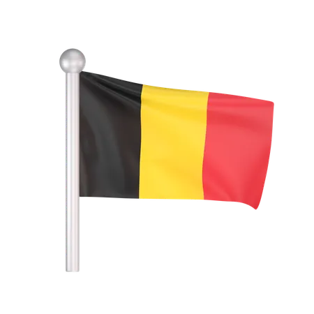 Free Bandeira da Bélgica  3D Icon