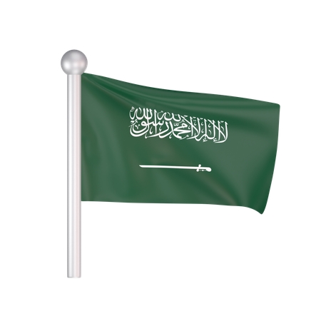 Free Bandeira da Arábia Saudita  3D Icon