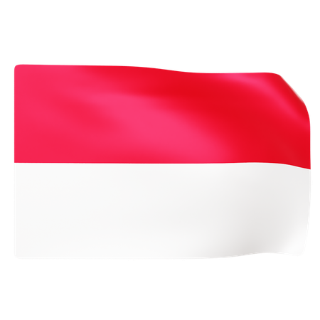 Free Bandeira da Indonésia  3D Icon