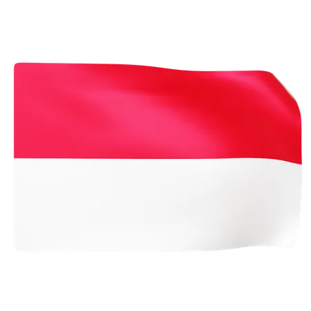 Free Bandeira da Indonésia  3D Icon