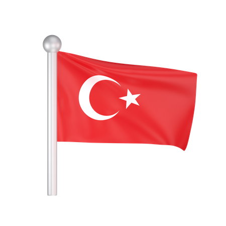 Free Bandeira da Turquia  3D Icon