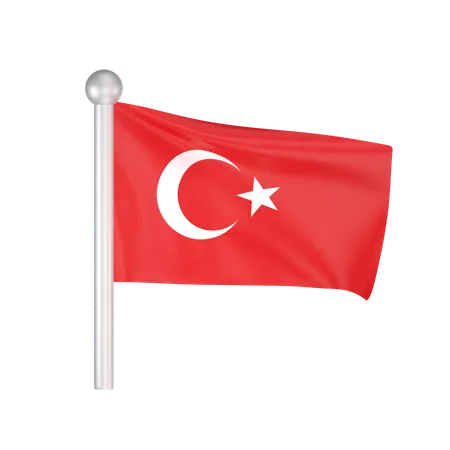 Free Bandeira da Turquia  3D Icon