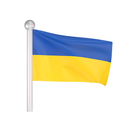 Free Bandeira da Ucrânia  3D Icon