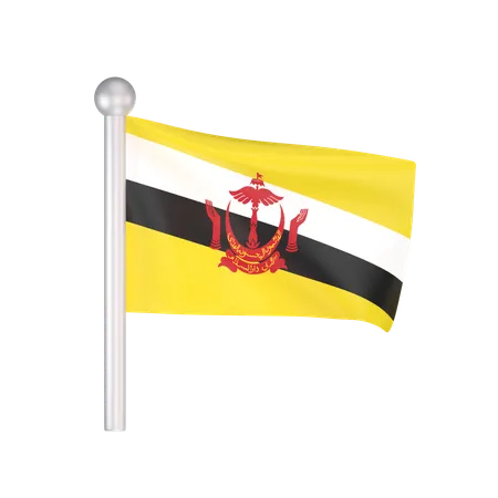 Free Bandeira de Brunei  3D Icon