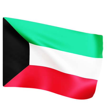 Free Bandeira do Kuwait  3D Icon