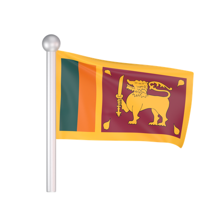 Free Bandeira do Sri Lanka  3D Icon