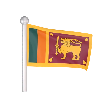 Free Bandeira do Sri Lanka  3D Icon