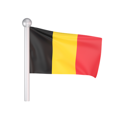 Free Bandera de bélgica  3D Icon