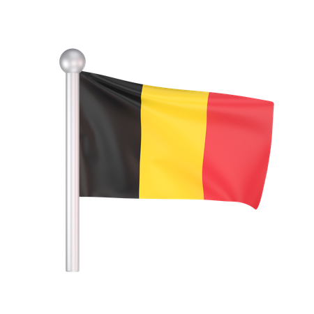 Free Bandera de bélgica  3D Icon