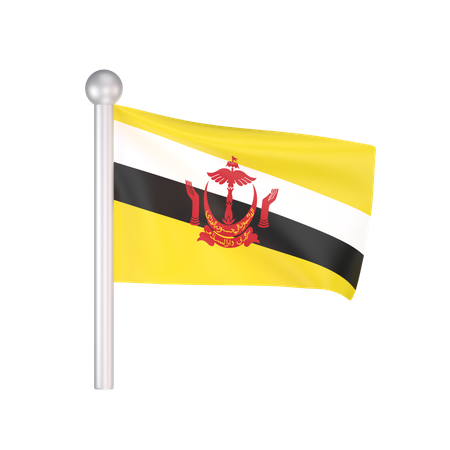 Free Bandera de brunei  3D Icon