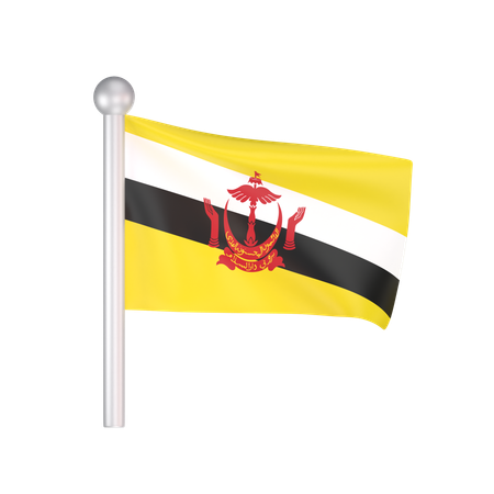Free Bandera de brunei  3D Icon