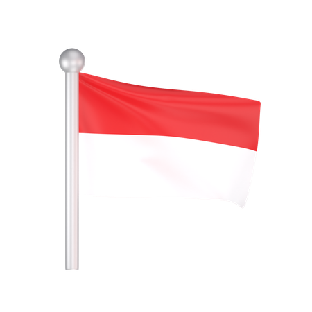 Free Bandera de indonesia  3D Icon