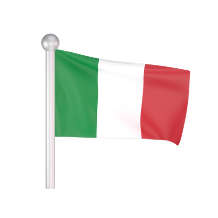 Free Bandera de italia  3D Icon