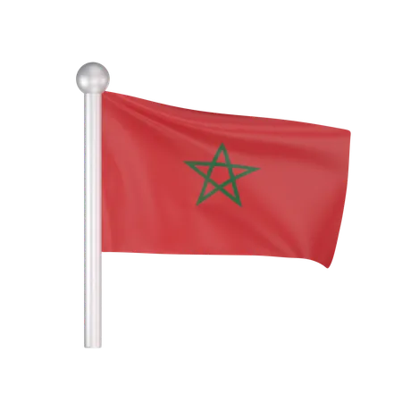 Free Bandera de marruecos  3D Icon