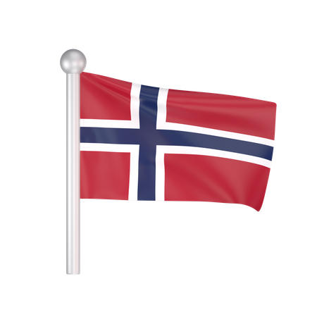 Free Bandera de noruega  3D Icon