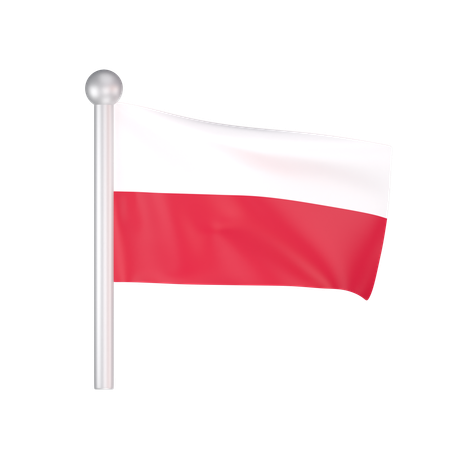 Free Bandera de polonia  3D Icon